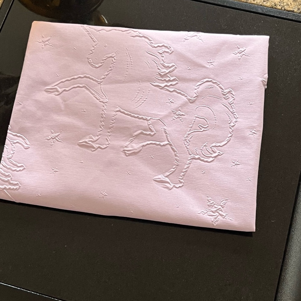 Lavender Embossed unicorn Pattern pillow sham